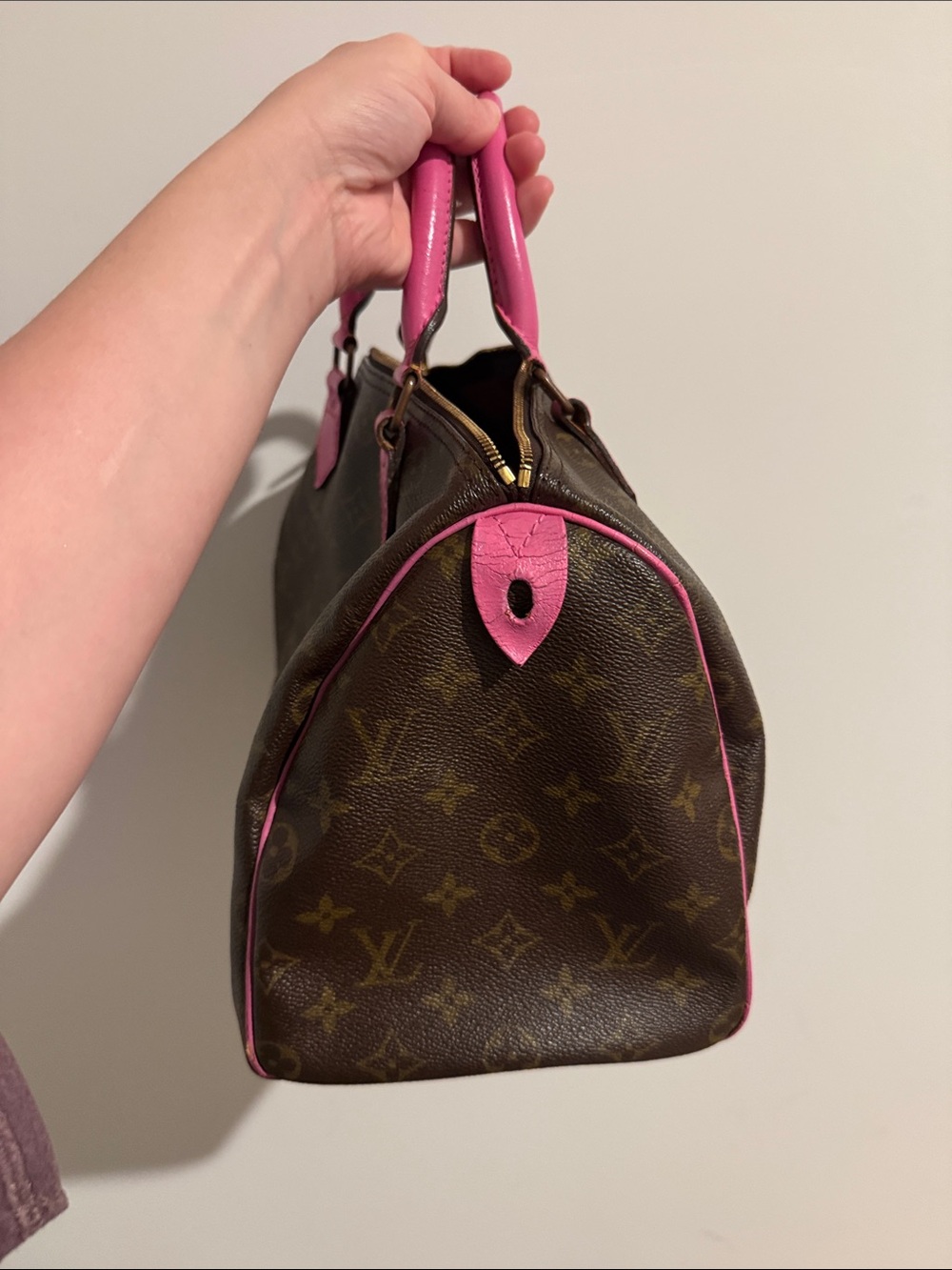 Authentic Louis Vuitton 30 speedy bought custom painted here on posh. - Picture 2 of 9
